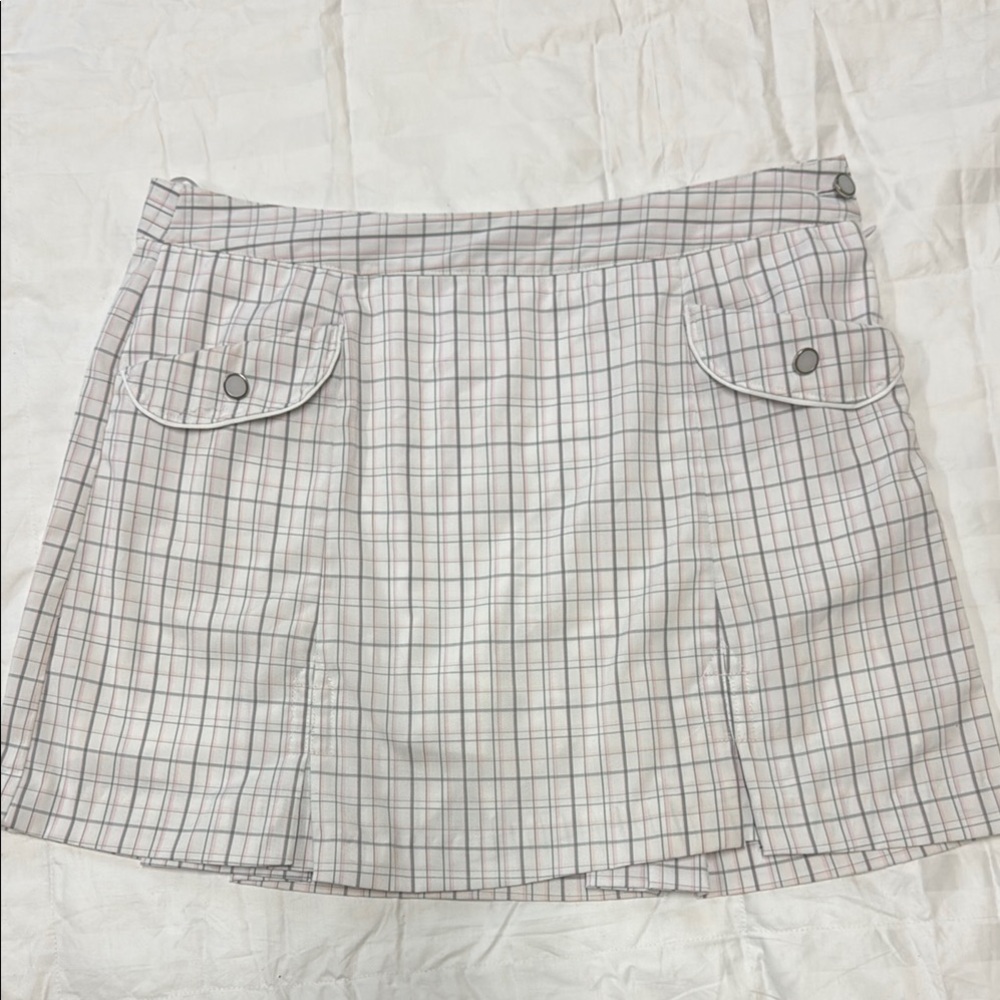Izod plaid golf skort-10